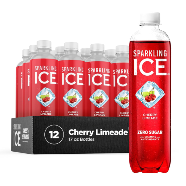 Sparkling Ice, Cherry Limeade Sparkling Water, Zero Sugar Flavored Water, with Vitamins and Antioxidants, Low Calorie Beverage, 17 fl oz Bottles (Pack of 12) - Image 2