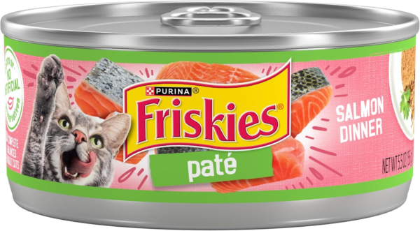 Purina Friskies Wet Cat Food Pate, Pate Salmon Dinner - (Pack of 24) 5.5 oz. Cans - Image 2