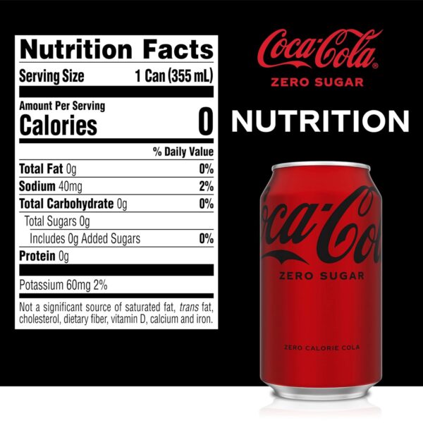 Coke Zero Sugar Cola Soda, 12 Oz, 24 Pack (Package May Vary) - Image 8
