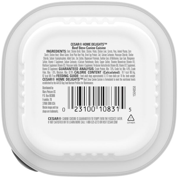 Cesar Home Delight Wet Dog Food, Beef Stew 3.5 Oz Tray (pack of 1) - Image 4