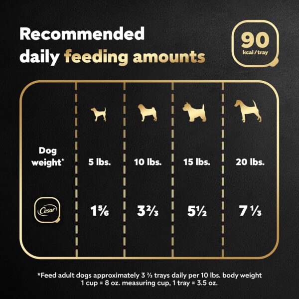 CESAR Wet Dog Food Loaf in Sauce Beef Recipe, (24) 3.5 oz. Easy Peel Trays - Image 8