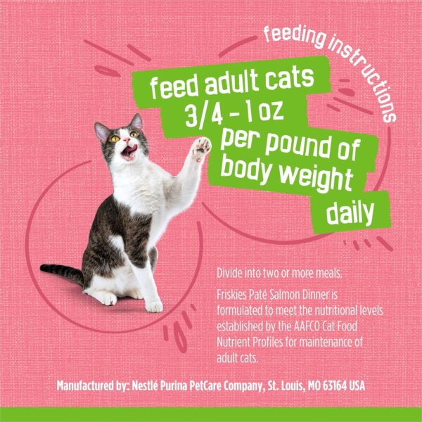 Purina Friskies Wet Cat Food Pate, Pate Salmon Dinner - (Pack of 24) 5.5 oz. Cans - Image 9