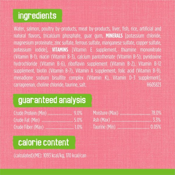 Purina Friskies Wet Cat Food Pate, Pate Salmon Dinner - (Pack of 24) 5.5 oz. Cans - Image 6