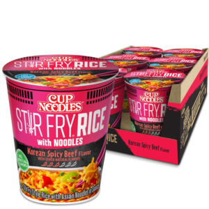 Cup Noodles Stir Fry Rice with Noodles, Spicy Beef Flavor, 2.68 Ounce (Pack of 6)