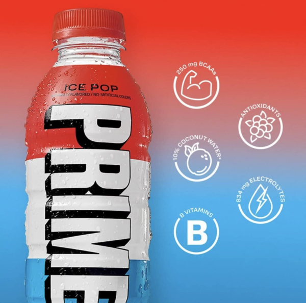 Drink Sports Beverage "ICE POP," Naturally Flavored, 10% Coconut Water, 250Mg Bcaas, B Vitamins, Antioxidants, 834Mg Electrolytes, Only 20 Calories per 16.9 Fl Oz Bottle (Pack of 15) - Image 2