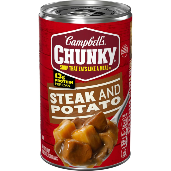 Campbell’S Chunky Soup, Steak and Potato Soup, 18.8 Ounce Can