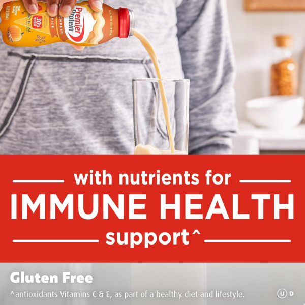 Shake Limited Edition 30G 1G Sugar 24 Vitamins Minerals Nutrients to Support Immune Health, Pumpkin Spice, 11.5 Fl Oz (Pack of 12) - Image 3