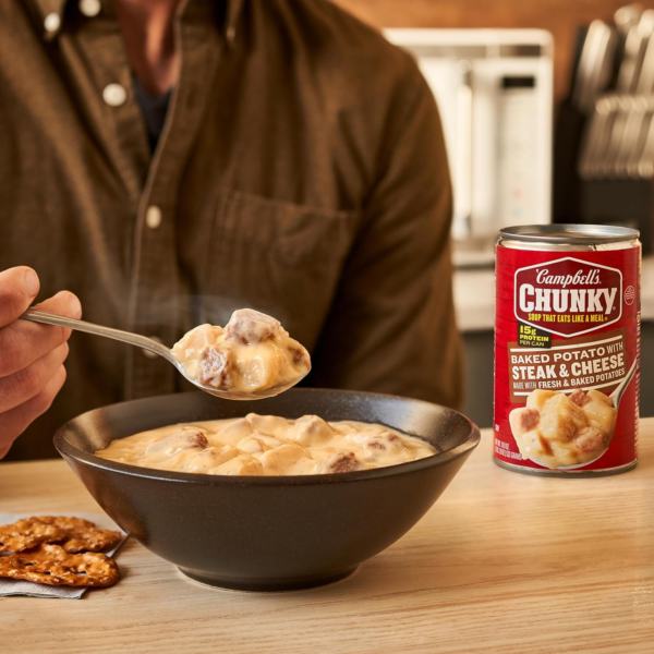 Campbell’S Chunky Soup, Steak and Potato Soup, 18.8 Ounce Can - Image 5