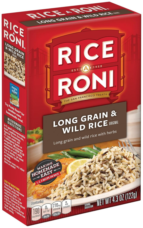 Rice-A-Roni Long Grain & Wild Rice with Herbs, 4.3 Ounce Pack of 12 - Image 2