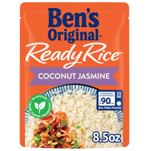 Ready Rice Coconut Jasmine Flavored Rice, Easy Dinner Side, 8.5 OZ Pouch (Pack of 12)