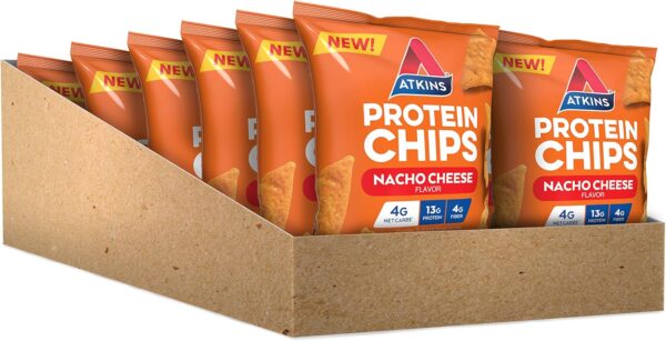 Atkins Protein Chips, 1.1oz, Nacho Cheese - Image 3