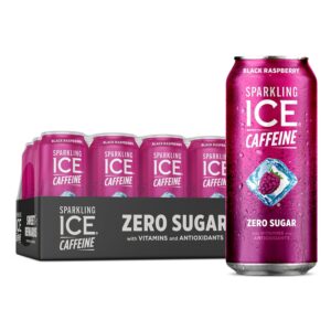 Sparkling Ice® +Caffeine Naturally Flavored Sparkling Water, Black Raspberry 16 Fl Oz