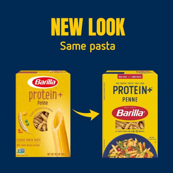 Barilla Protein+ Penne Pasta, Plant Based Pasta, 14.5oz - Image 3