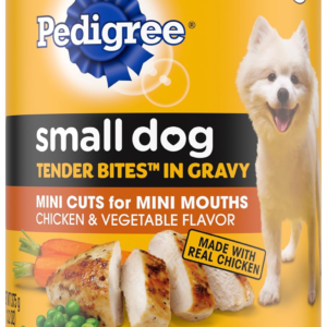Small Dog Tender Bites in Gravy, Chicken & Vegetable Flavor Canned Wet Dog Food, 13.2 Oz. Cans (Pack of 12)