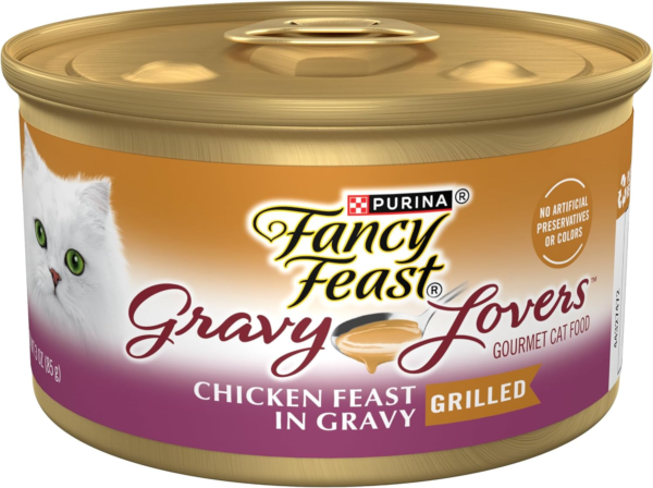 Purina Fancy Feast Gravy Lovers Grilled Kitten Food, Wet Cat Food, Chicken Feast in Gravy, 3 oz Can - Image 2