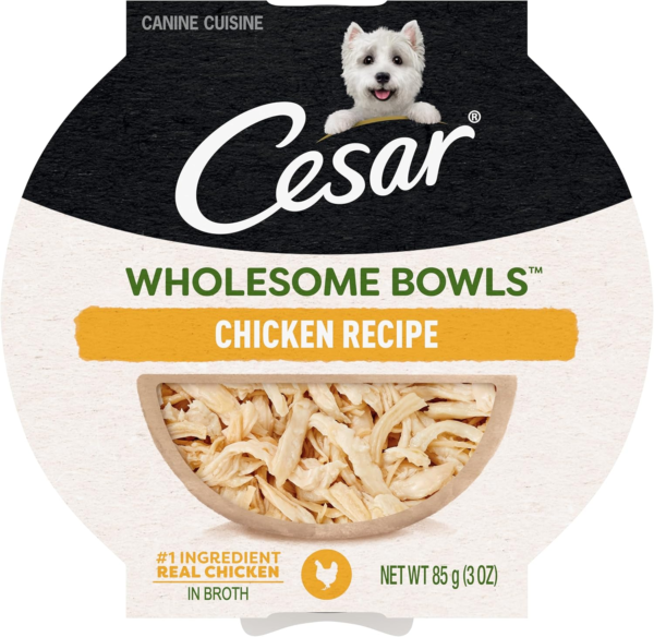 CESAR WHOLESOME BOWLS Adult Soft Wet Dog Food Chicken Recipe, 3 oz. Bowls - Image 2