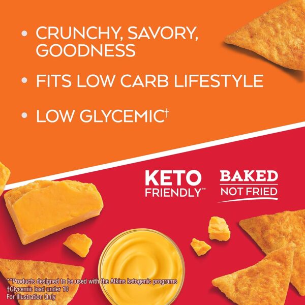Atkins Protein Chips, 1.1oz, Nacho Cheese - Image 5
