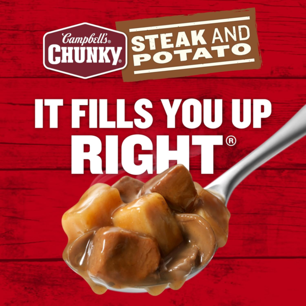 Campbell’S Chunky Soup, Steak and Potato Soup, 18.8 Ounce Can - Image 6