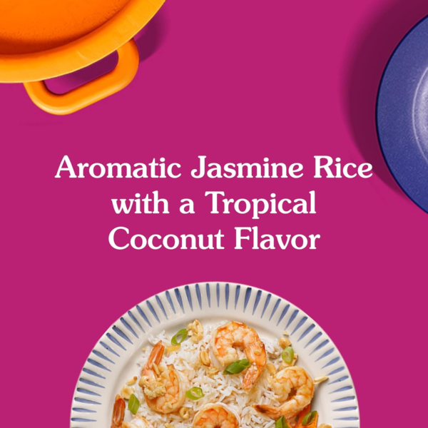Ready Rice Coconut Jasmine Flavored Rice, Easy Dinner Side, 8.5 OZ Pouch (Pack of 12) - Image 3