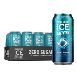 Sparkling Ice® +Caffeine Naturally Flavored Sparkling Water, Blue Raspberry 16 Fl Oz