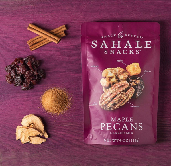 Maple Pecans Glazed Mix, 4 Oz Pouches (6 Packs) Dry-Roasted, Deluxe Mixed Nuts with Cherries, Apples, Maple, and Cinnamon - Non-Gmo, Kosher, and Certified Gluten-Free Snacks - Image 3