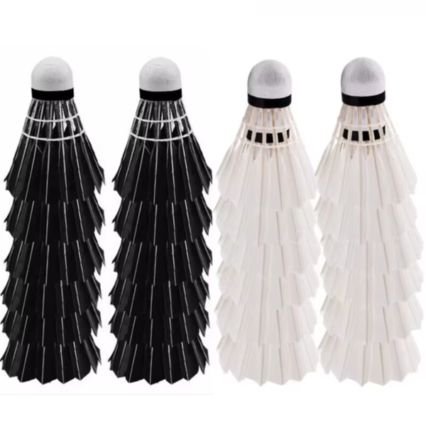 12Pcs/Pack Plastic Shuttle Cork Badminton Shuttlecock Badminton Birdies Bedminton Goose Feather Ball Train Badminton Accessories - Image 2