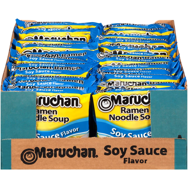 Ramen Soy Sauce, Instant Ramen Noodles, Ready to Eat Meals, 3 Oz, 24 Count - Image 2