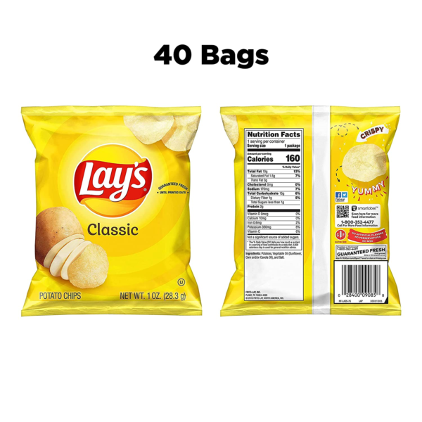 Potato Chips, Classic, 1 Ounce (Pack of 40) - Image 2