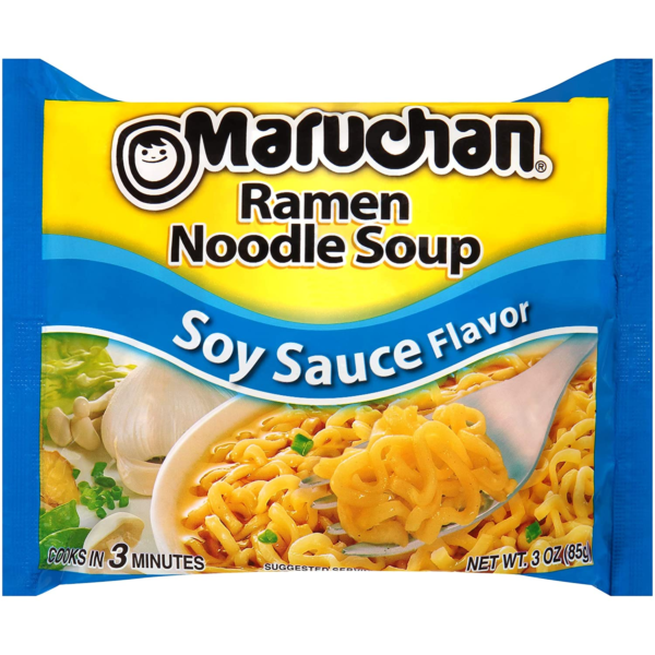 Ramen Soy Sauce, Instant Ramen Noodles, Ready to Eat Meals, 3 Oz, 24 Count - Image 3