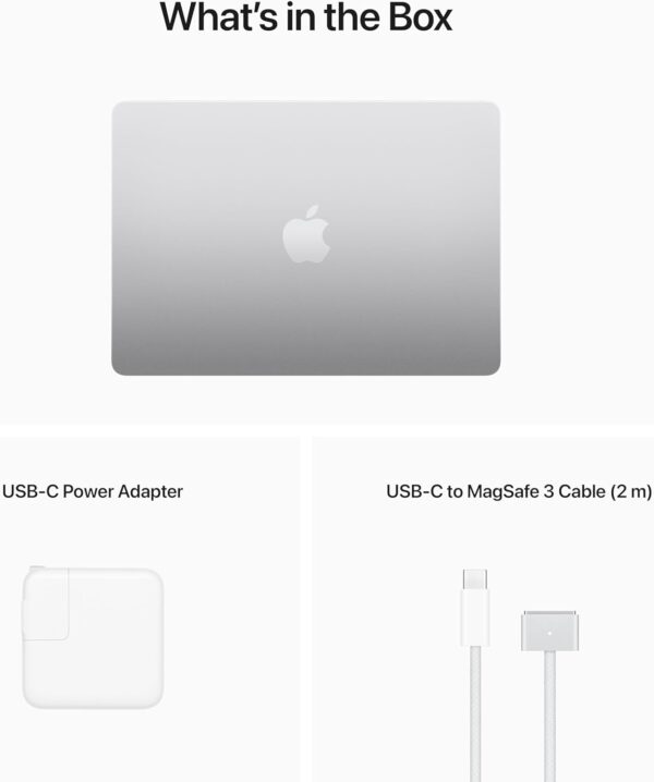 2022 Macbook Air Laptop with M2 Chip: Built for  Intelligence, 13.6-Inch Liquid Retina Display, 16GB RAM, 256GB SSD Storage, Backlit Keyboard, 1080P Facetime HD Camera; Silver - Image 8