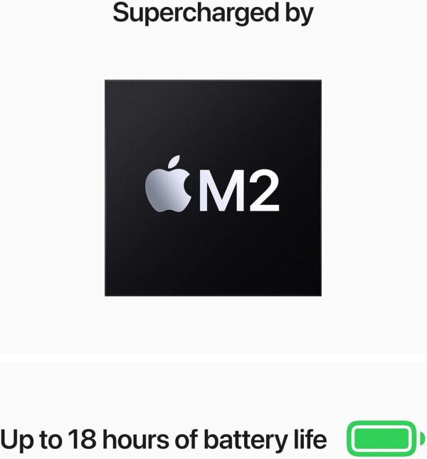 2022 Macbook Air Laptop with M2 Chip: Built for  Intelligence, 13.6-Inch Liquid Retina Display, 16GB RAM, 256GB SSD Storage, Backlit Keyboard, 1080P Facetime HD Camera; Silver - Image 4