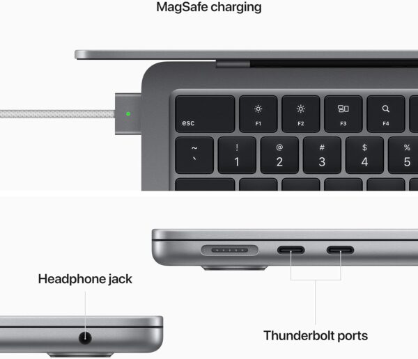 2022 Macbook Air Laptop with M2 Chip: Built for  Intelligence, 13.6-Inch Liquid Retina Display, 16GB RAM, 256GB SSD Storage, Backlit Keyboard, 1080P Facetime HD Camera; Silver - Image 6