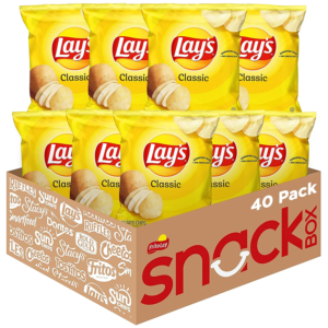 Potato Chips, Classic, 1 Ounce (Pack of 40)