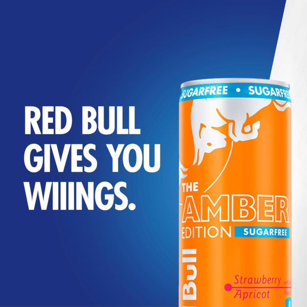 Amber Edition Sugar Free Energy Drink, Strawberry Apricot, with 80Mg Caffeine plus Taurine & B Vitamins, 8.4 Fl Oz, 6 Packs of 4 Cans (Pack of 24) - Image 10