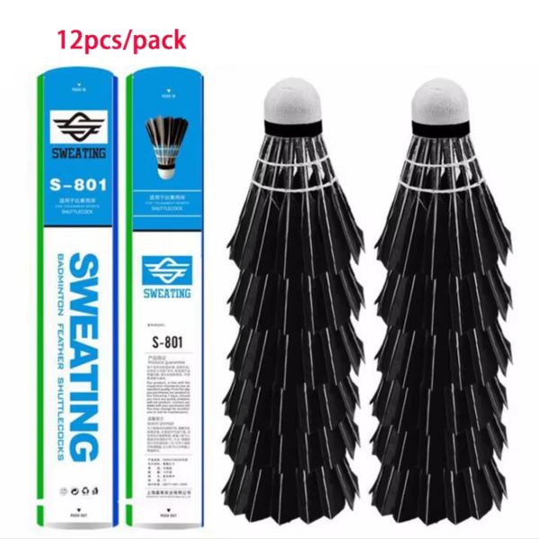 12Pcs/Pack Plastic Shuttle Cork Badminton Shuttlecock Badminton Birdies Bedminton Goose Feather Ball Train Badminton Accessories - Image 8