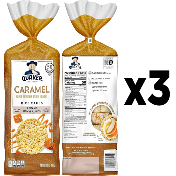Large Rice Cakes, Caramel, Pack of 3 - Image 2
